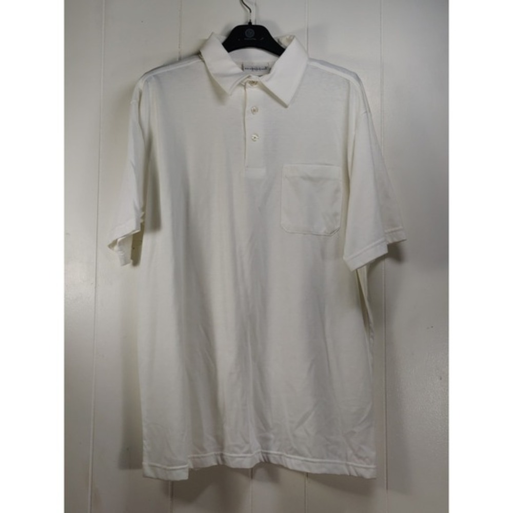Knightsbridge Adult Man Size Large Casual Short‎ Sleeve Polo Shirt White Golf